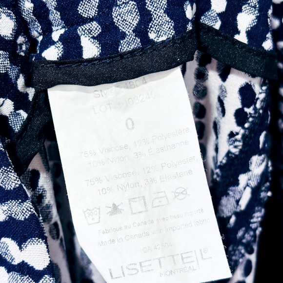 LISETTE Navy and white stretch skinny pants - Picture 2 of 8